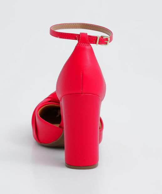 Scarpin Feminino Salto Grosso Nó Vizzano