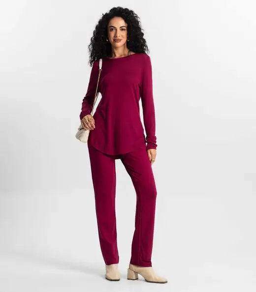 Blusa Feminina Manga Longa Rovitex Vermelho