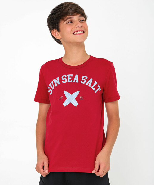 Image_Camiseta Juvenil Estampada Marisa Tam 10 a 16 Vermelho
