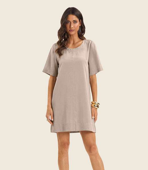 Image_Vestido Curto Feminino Gola Redonda Endless Marrom