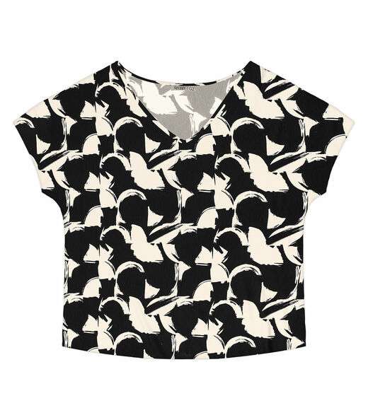 Blusa Feminina Plus Size Estampada Secret Glam Preto