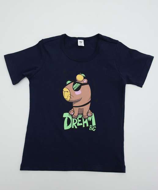 Pijama Infantil Capivara Manga Curta MR Tam 1 a 8
