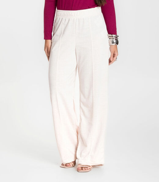 Calça Feminina Pantalona Infinita Cor Bege