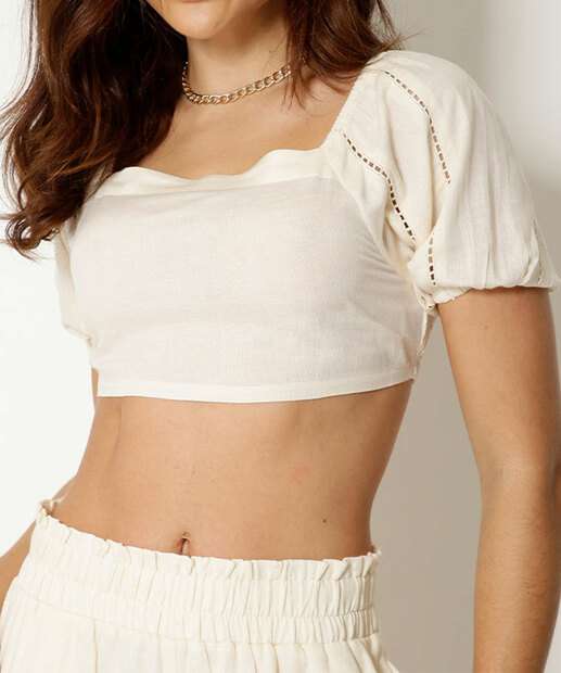 Image_Blusa Cropped Ciganinha Feminina Recorte Lastex Marisa