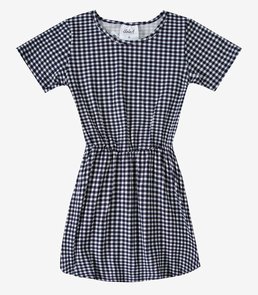 Vestido Curto Infantil Estampado Select Azul