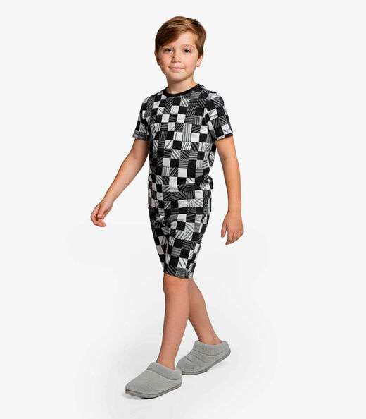 Image_Pijama Infantil Camiseta e Bermuda Select Bege