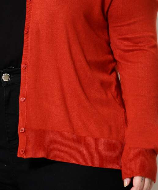 Cardigan Plus Size Feminino Botões Marisa