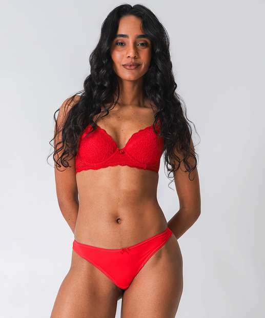 Kit 2 Calcinhas Fio Dental Marisa Vermelho