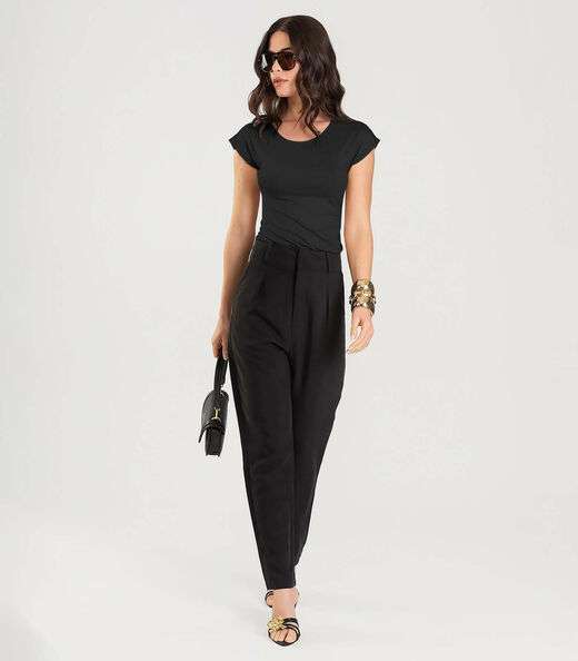 Image_Blusa Feminina Com Franzido Dianna Preto