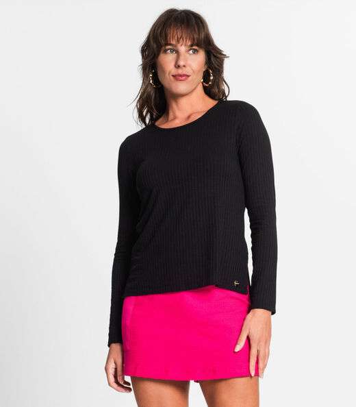 Image_Blusa Feminina Canelada Manga Longa Endless Preto