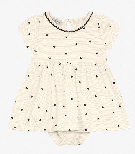 Vestido Body Infantil Trick Nick Bege