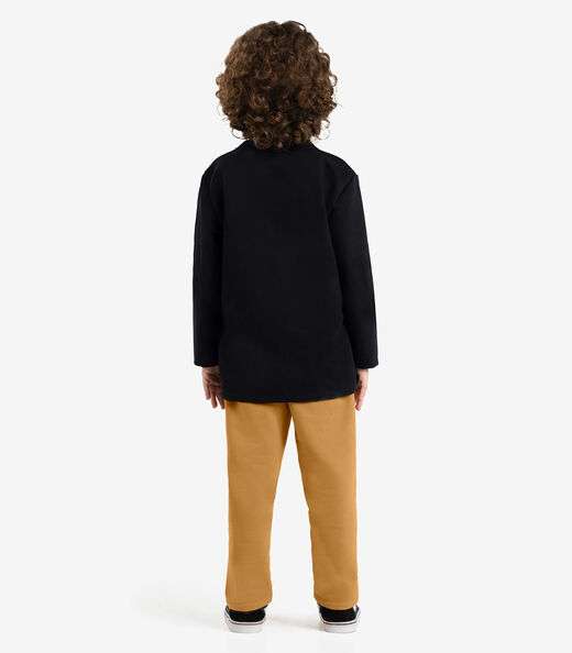 Conjunto Infantil Blusão Com Calça Rovi Kids Preto