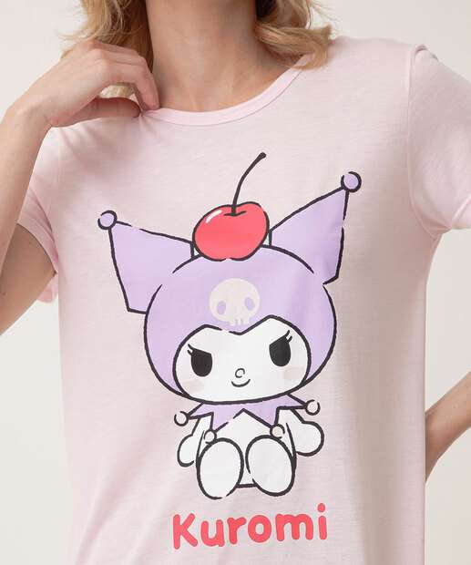 Camisola Estampa Estampa Kuromi Sanrio