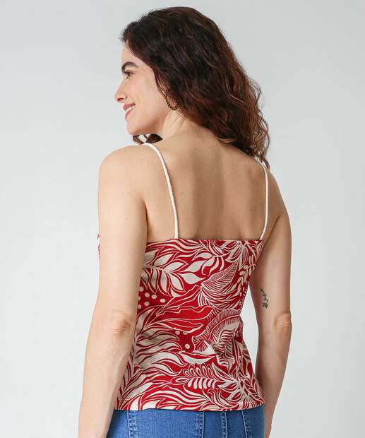 Blusa Feminina Estampada Marisa Vermelho