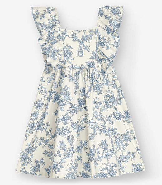 Vestido Cotton Leve Menina Trick Nick Azul