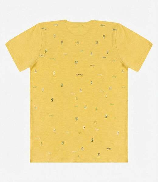 Camiseta Masculina Em Meia Malha Select Amarelo