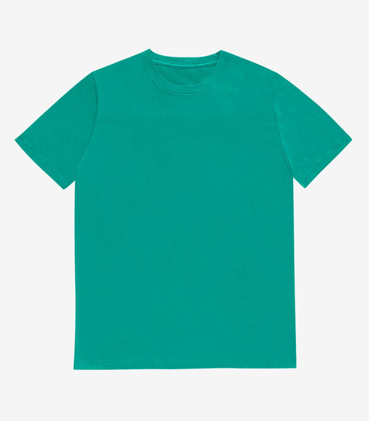 Camiseta Masculina Plus Size Lisa Select Verde