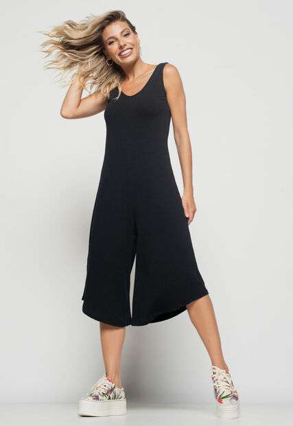 Image_Macacão Regata  Pantacourt Canelado Preto