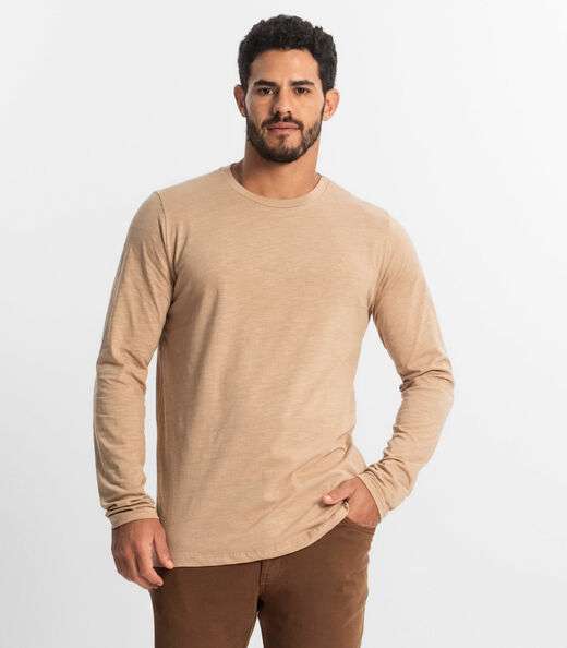 Image_Camiseta Masculina Manga Longa Básica Diametro Marrom