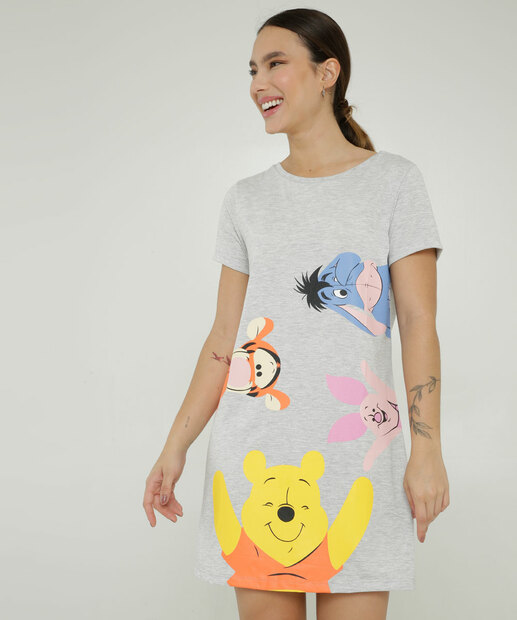 Camisola Estampada Ursinho Pooh Manga Curta Disney
