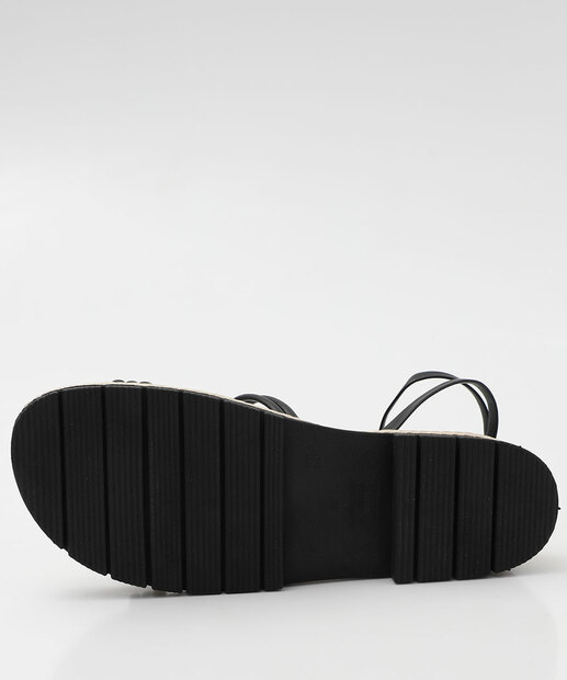 Sandália Flatform Tiras Feminina Marisa Preto