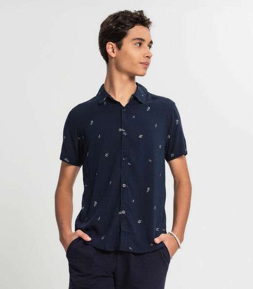 Image_Camisa Juvenil Masculina Em Viscose Minty Azul