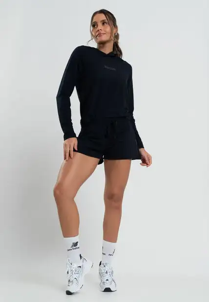 Short Esportivo Preto Salvatore Fashion