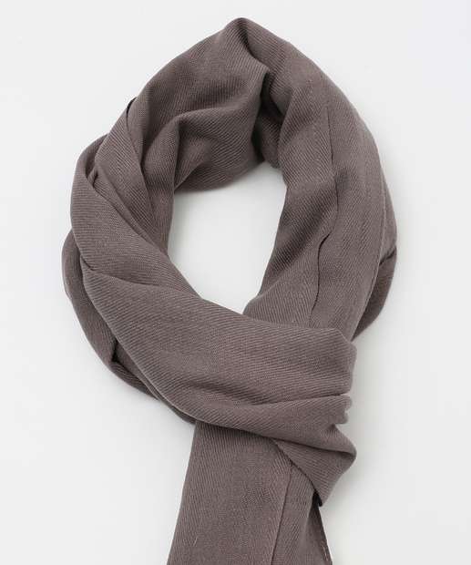 Cachecol Feminino Liso Franja Marisa Cinza