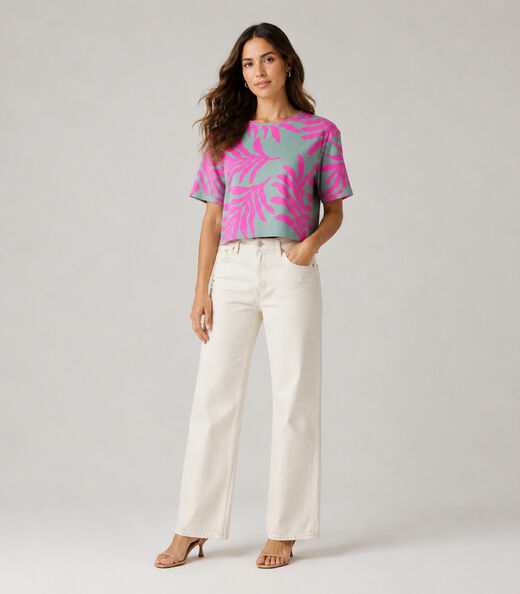 Blusa Feminina Estampada Infinita Cor Verde