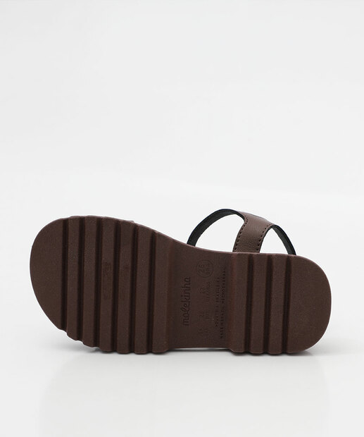 Sandália Infantil Molekinha Preta com Corrente 