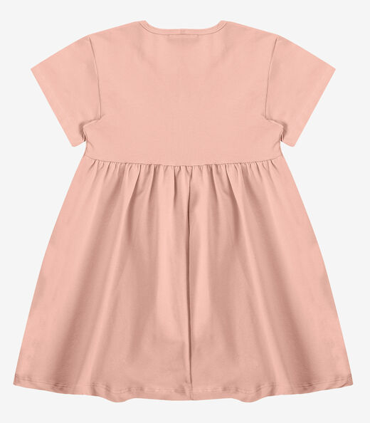 Vestido Infantil em Molecotton Select Rosa