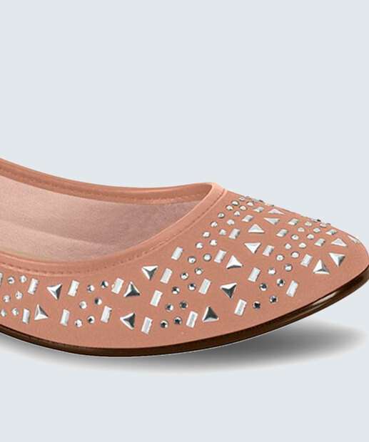 Sapatilha Feminina Bico Redondo Strass Moleca