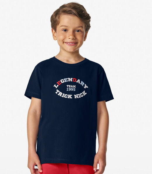 Conjunto Camiseta com Bermuda Trick Nick Azul Marinho