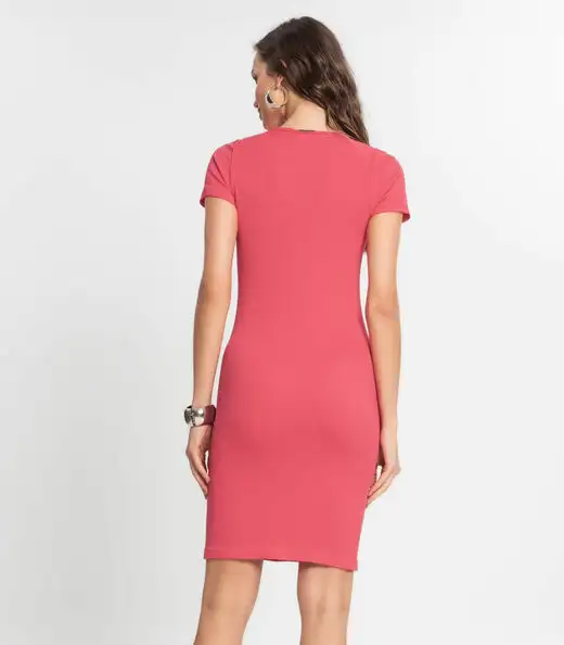 Vestido Canelado Feminino Endless Vermelho