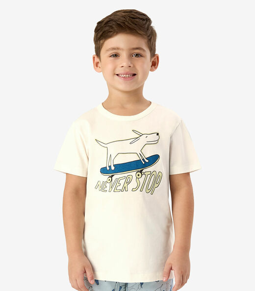 Pijama Meia Malha Rovi Kids Bege