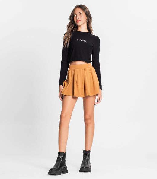 Blusa Juvenil Feminina Gola Alta Minty Preto