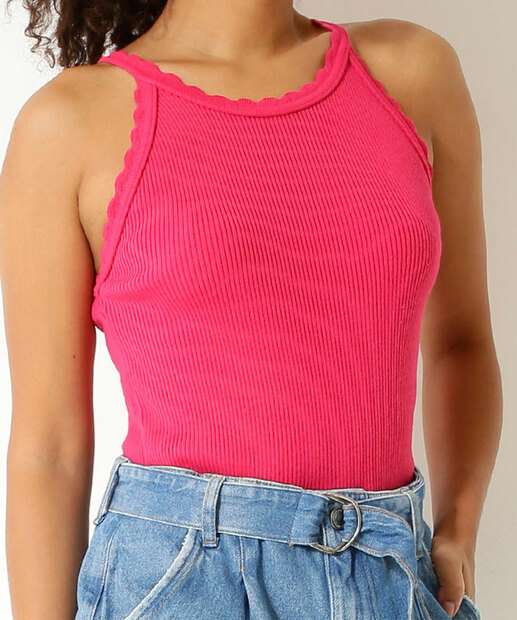 Blusa Regata Feminina Tricô Alças Finas Marisa