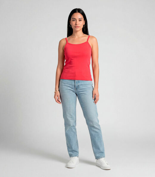 Image_Blusa Feminina Com Alça  Fina Infinita Cor Rosa