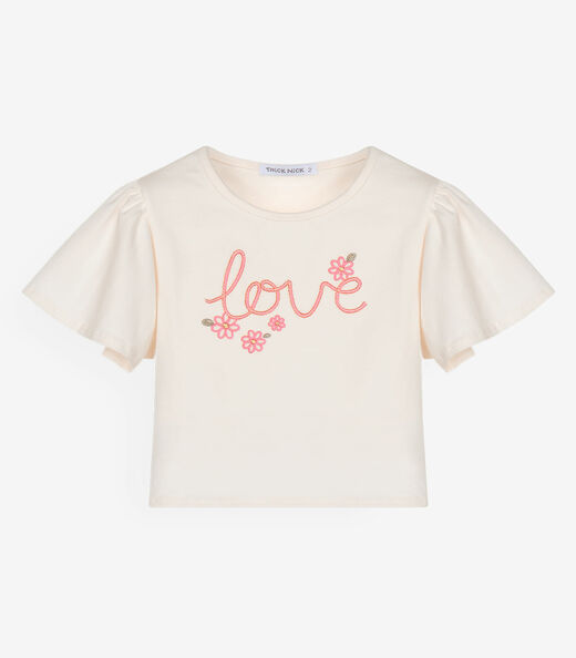 Conjunto Feminino Blusa Com Shorts Trick Nick Bege