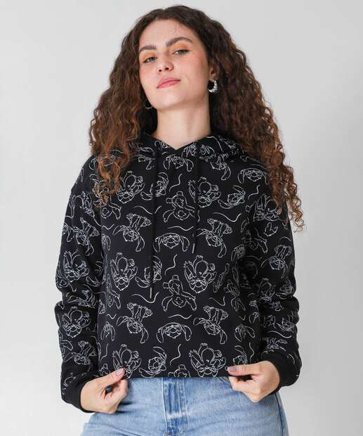 Image_Blusão Feminino Moletom Flanelado Stitch Preto