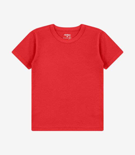 Camiseta Infantil Masculina Básica Rovi Kids Vermelho