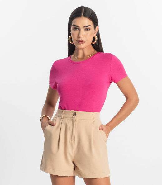Image_Blusa Feminina Básica Visco Tricot Rovitex Rosa