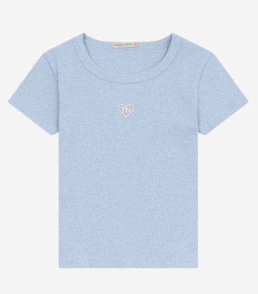 Blusa feminina em Ribana 2x1 Mescla Trick Nick Azul