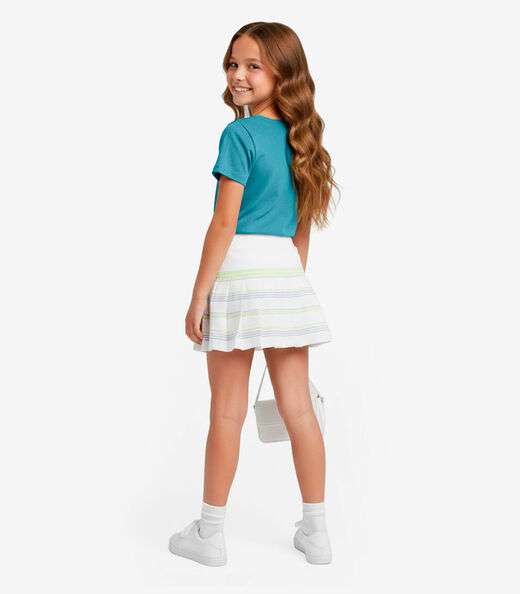 Blusa Básica Infantil Manga Curta Lisa Soletex Verde