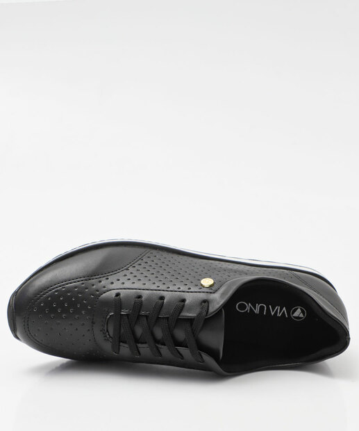 Tênis Casual Feminino Via Uno 166020 Preto