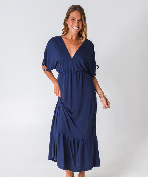 Vestido Midi Feminino Cachecour Marisa Azul