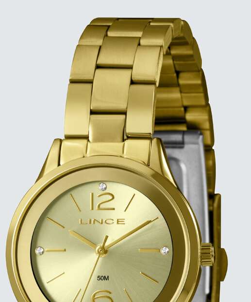 Kit Relógio Feminino Strass Lince LRGH166L30K00UC2KX