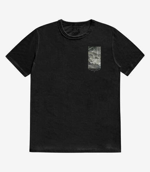 Camiseta Plus Size Masculina Meia Malha Diametro Preto