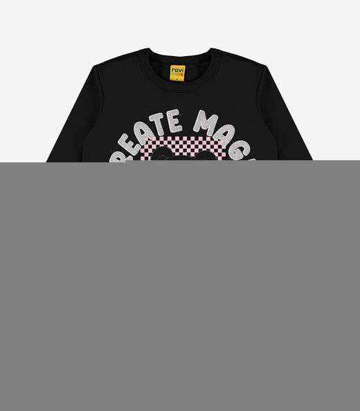 Image_Vestido Infantil De Moletom Manga Longa Rovi Kids Preto