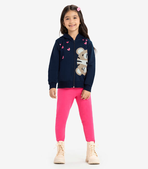 Conjunto Infantil Jaqueta Com Legging Rovi Kids Azul